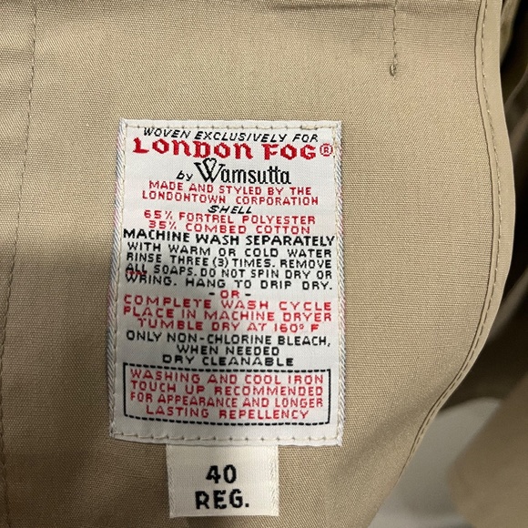 London Fog Trenchcoat Raincoat - Picture 3 of 6